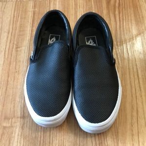 Vans black perforated slip on size 7 women’s